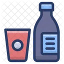 Water Bottle Bottle With Glass Sports Bottle Icon
