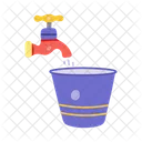 Water Pail Water Bucket Faucet Icon