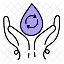Water Sustainability Water Care Water Drop Icon