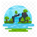 Water Cascade Icon