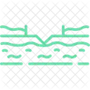 Water Channels In Field Water Channels Icon