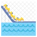Water Coaster Ride Water Park Icon