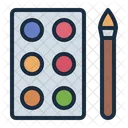 Water Color Palette Color Brush Icon