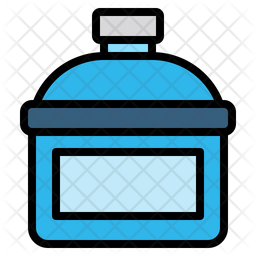 Water Container Icon - Download in Colored Outline Style