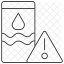 물 피해 얇은 선 아이콘 아이콘