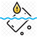 水による損傷、液体による損傷、破損 アイコン