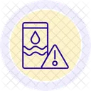 Water Damage Line Icon Icon