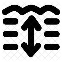 Water Depth Icon - Download in Glyph Style