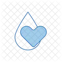 Water Drop With Heart Icon