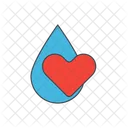 Water Drop With Heart Icon