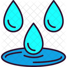 Water Droplet Icon - Download in Colored Outline Style