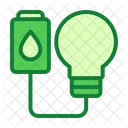 Eco Bulb Water Energy Icon