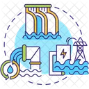 Water Hydroelectric Eco Icon