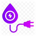 Water Energy Plug Green Energy Icon