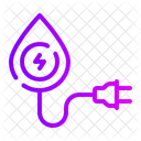 Water Energy Plug Green Energy Icon