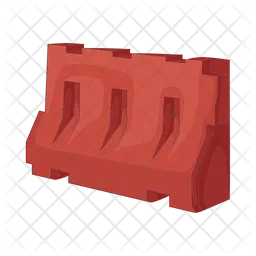 Water filled barrier  Icon