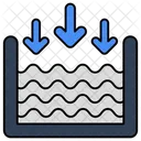 Water Level Down  Icon