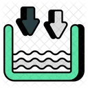 Water Level Down  Icon