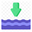 Water Level Down  Icon