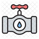 Water Pipeline Pipe Valve Icon