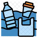 Garbage Pollution Water Icon