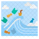 Plastic Wave Garbage Icon