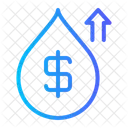 Water Price Price Up Inflation Icon