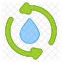 Water Recycling Aqua Recycling Water Reprocess Icon