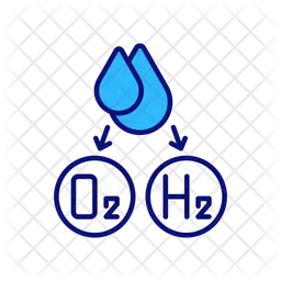 Water splitting for hydrogen production  Icon