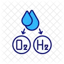 Water Splitting For Hydrogen Production Icon