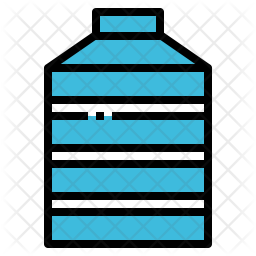 Water Tank Icon of Colored Outline style - Available in SVG, PNG, EPS