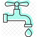 Water Tap Color Shadow Thinline Icon Icon