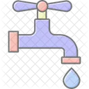 Water Tap Lineal Color Icon Icon