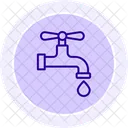 Water Tap Color Circle Icon Icon