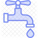 Water Tap Duotone Line Icon Icon