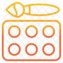 수채화 미술 도구 아이콘