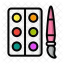 Watercolor Paint Art Icon