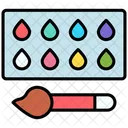 Watercolors Art Roller Icon