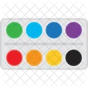 Watercolors Color Palette Painting Accessory Icon