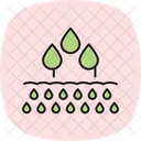水をまく畑、水をまく、畑 アイコン