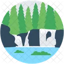 Waterfall Valley River Icon