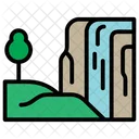 Waterfall Nature Landscape Icon