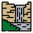 Waterfall Landscape Nature Icon