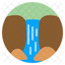 Waterfall Jungle Forest Icon