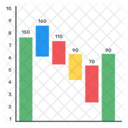 Waterfall Chart  Icon