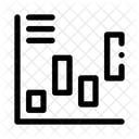 Waterfall Chart Graph Icon Financial Analysis Icon