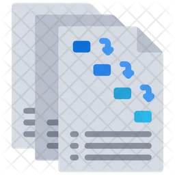 Waterfall Document  Icon