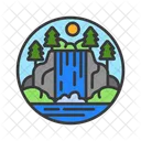 Waterfall Cascade Water Icon