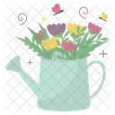 Watering Can Flowers Spring Flowers Icon