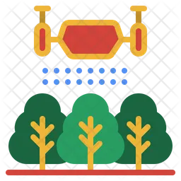 Watering Use Drone Farm  Icon